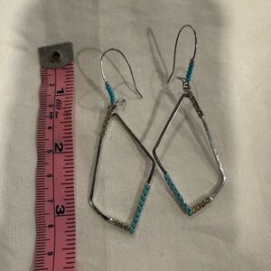 Sorrelli Silver and Turquoise Geometric Earrings